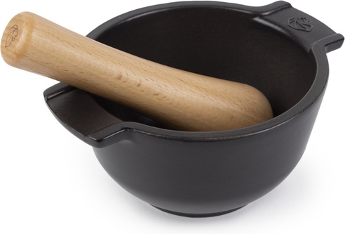 Mortier et pilon en bois de hêtre céramique Peugeot Appolia