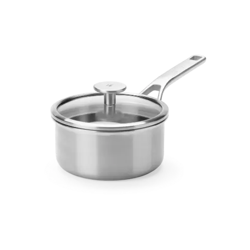 BK Peter Goossens Maestro 3PLY Steelpan RVS met Glazen Deksel - Ø 16cm - 1,58L - PFAS vrij