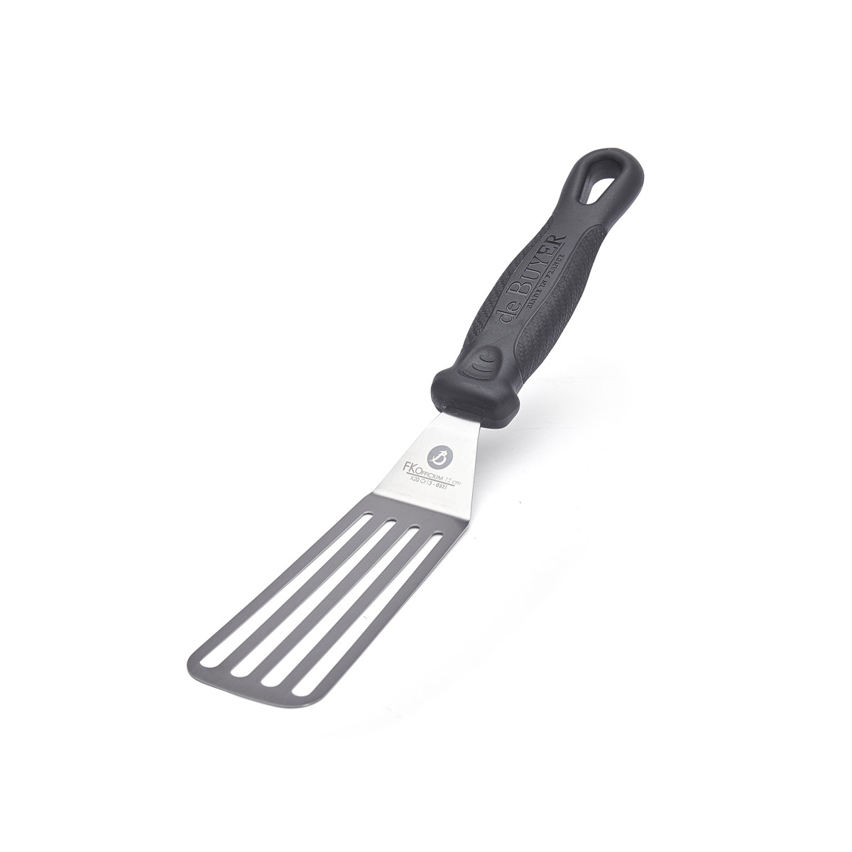 Spatule coudée De Buyer FKOfficium - 26,5 cm - Ajourée.