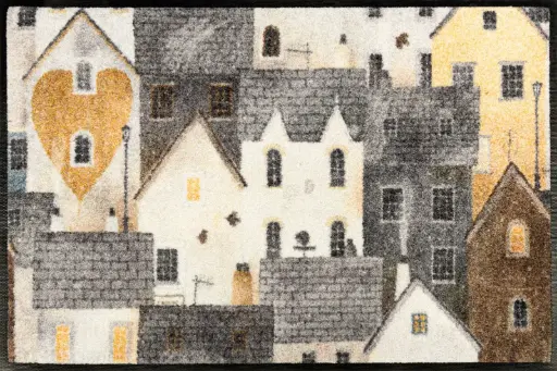 Kleen-Tex Wash+Dry Wasbare Deurmat - Urban Blocks - 50x75cm