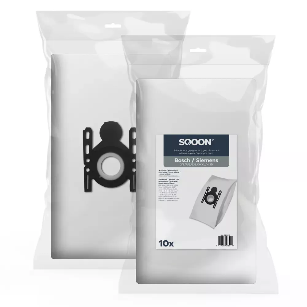 SQOON Stofzuigerzakken Geschikt voor Bosch / Siemens G-All 3-D - 10 Stuks