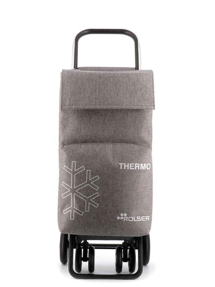 Rolser Boodschappentrolley Thermo Tweed met Roterende Voorwielen - 4.2 Tour - Grijs