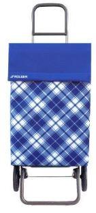Rolser Boodschappentrolley Jean Capri - Convert Rg - Blauw/Wit Geruit