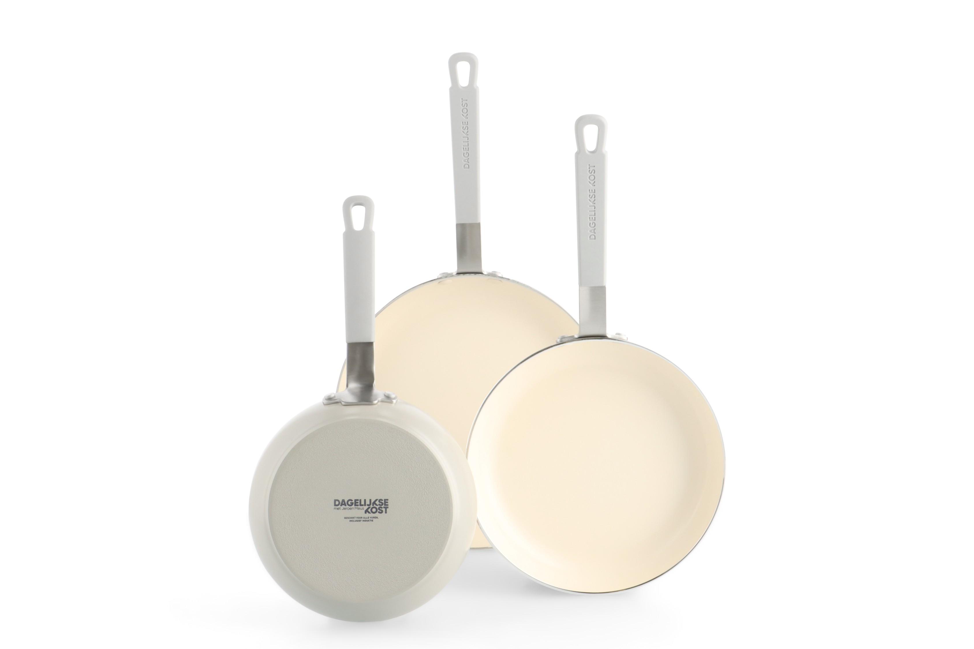 Dagelijkse Kost Jeroen Meus Proline 3-delige Keramische Pannenset - PFAS vrij - Ø 20, 24 & 28cm