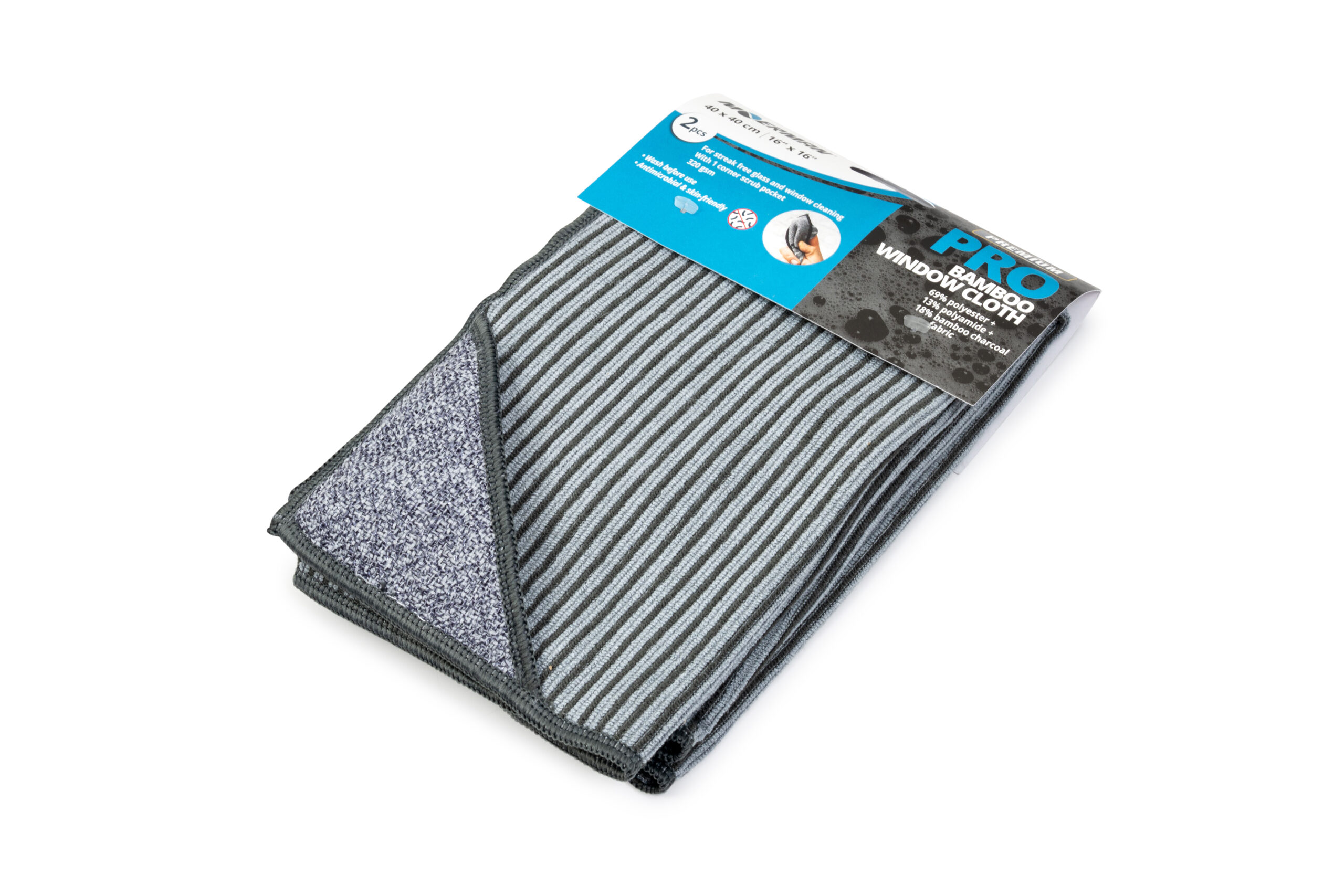 Moerman Pro Bamboe Microvezel Raamdoek 40 x 40cm - Set 2 Stuks