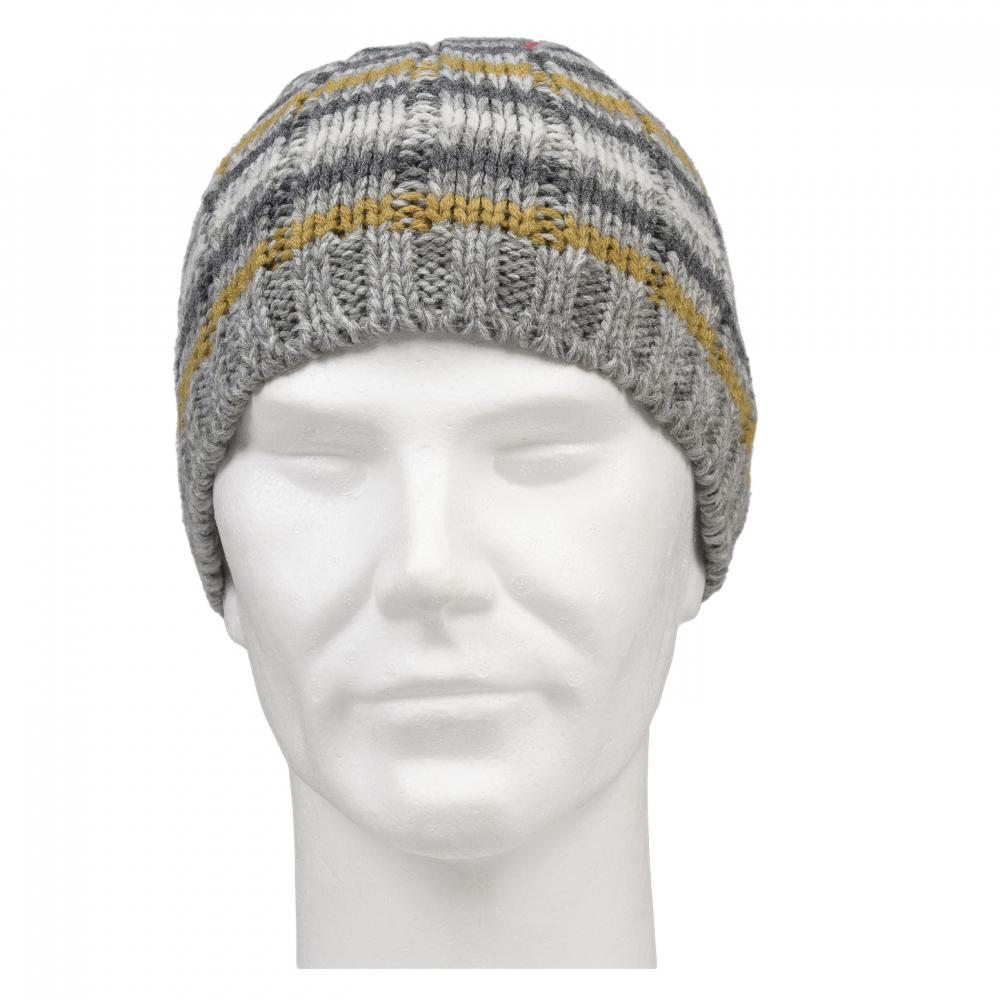 P&T Muts Kinderen Strepen - Grijs/Oker/Rood