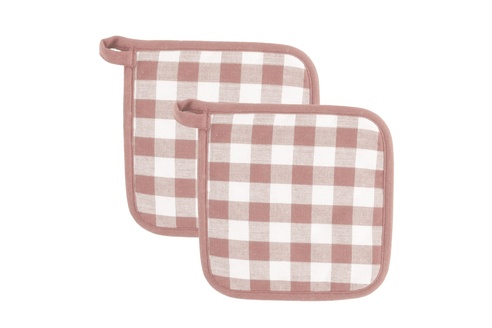 Tiseco Gingham Manique - 2 pièces - 20 x 20 cm