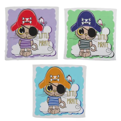 Tiseco Kinderzakdoeken Pirate - 28x28cm - 12 Stuks - 100% Katoen