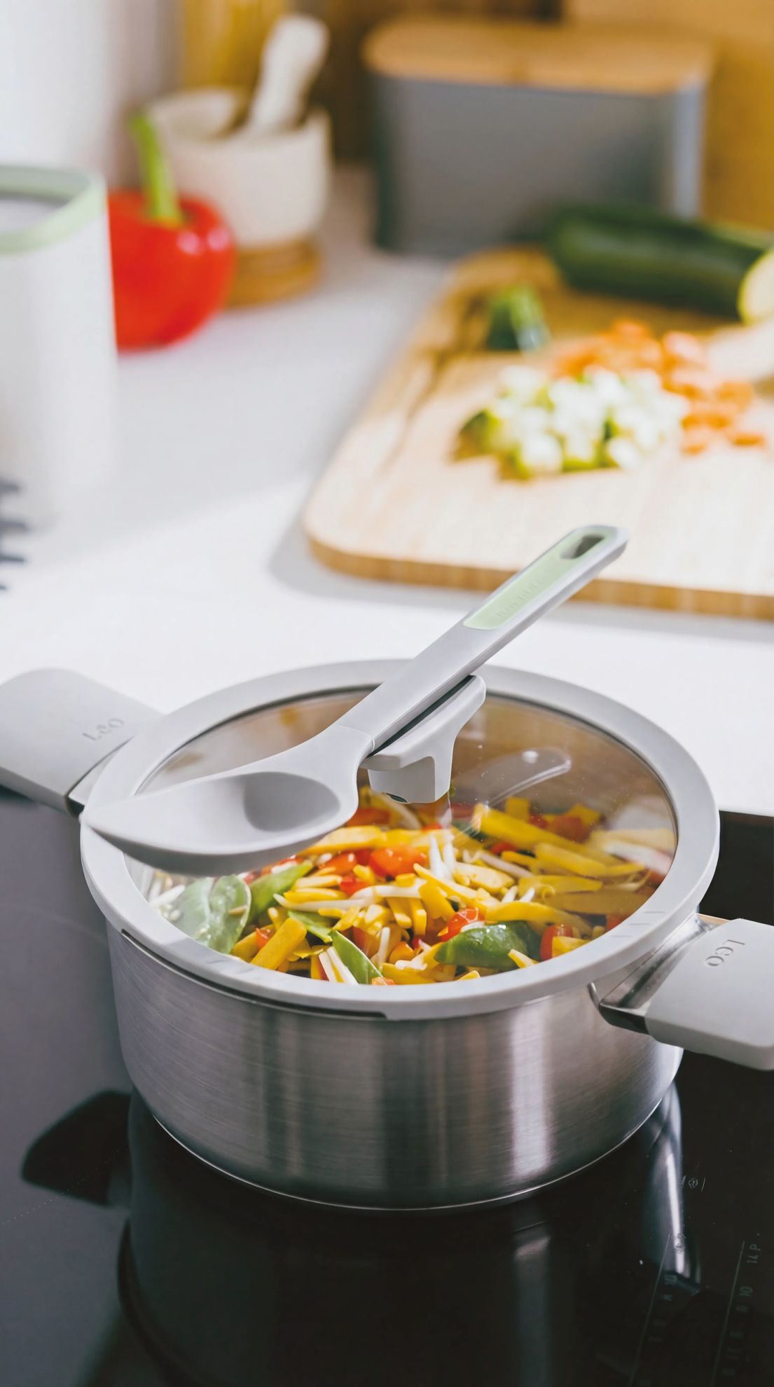 BergHOFF LEO Kookpot met Deksel - Balance Moonmist - Gerecycleerd Rvs - PFAS vrij