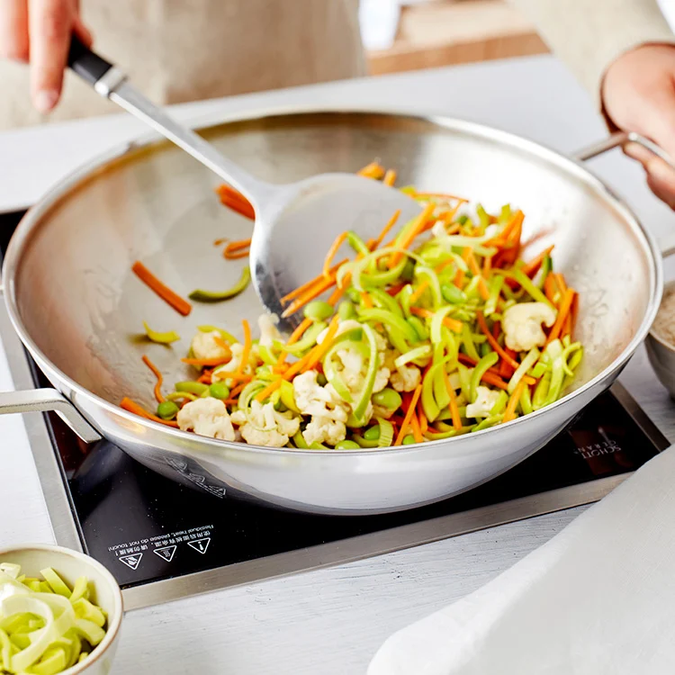 Demeyere Industry 5 Wok met 2 Handvaten - Ø 30cm + Gratis Glazen Deksel