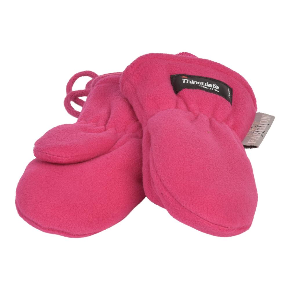 P&T Wanten Kinderen met Touwtje - Fleece - Thinsulate Voering - Framboos