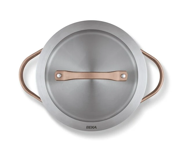 Beka Sensa Saucepan with Softbase Base – Glass Lid with Downdraft Function – Mocha