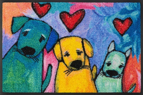 Kleen-Tex Wash+Dry Design Wasbare Deurmat - Doggies