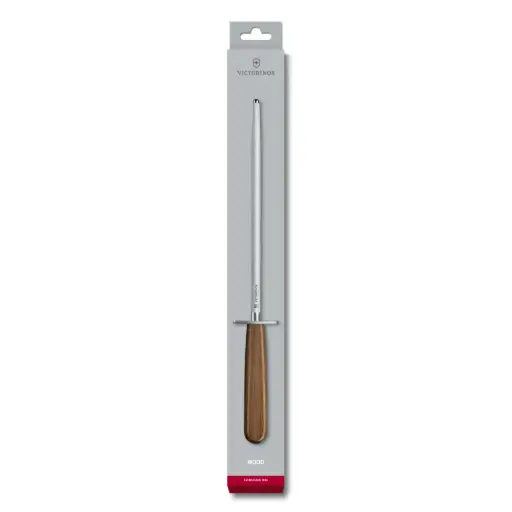 Victorinox Wood Honing Aanzetstaal Rond - 23cm - Medium Fijn - Heft Esdoornhout