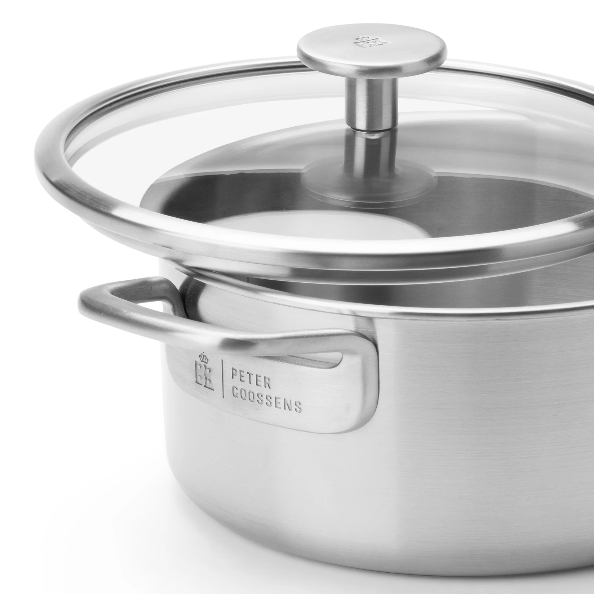 BK Peter Goossens Maestro 3PLY Kookpot RVS met Glazen Deksel - PFAS vrij