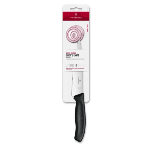 Victorinox Swiss Classic Koksmes - Lemmet 15cm - Recht - Heft Zwart