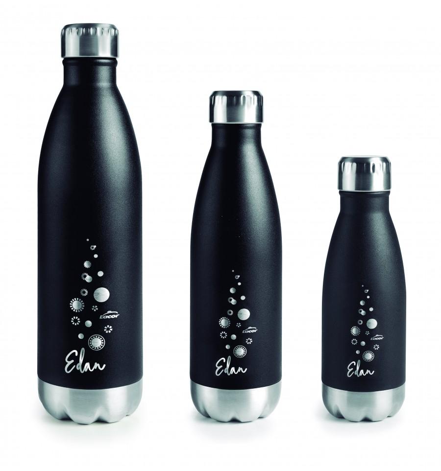 Lacor Edan Drinkfles - Rvs - Zwart