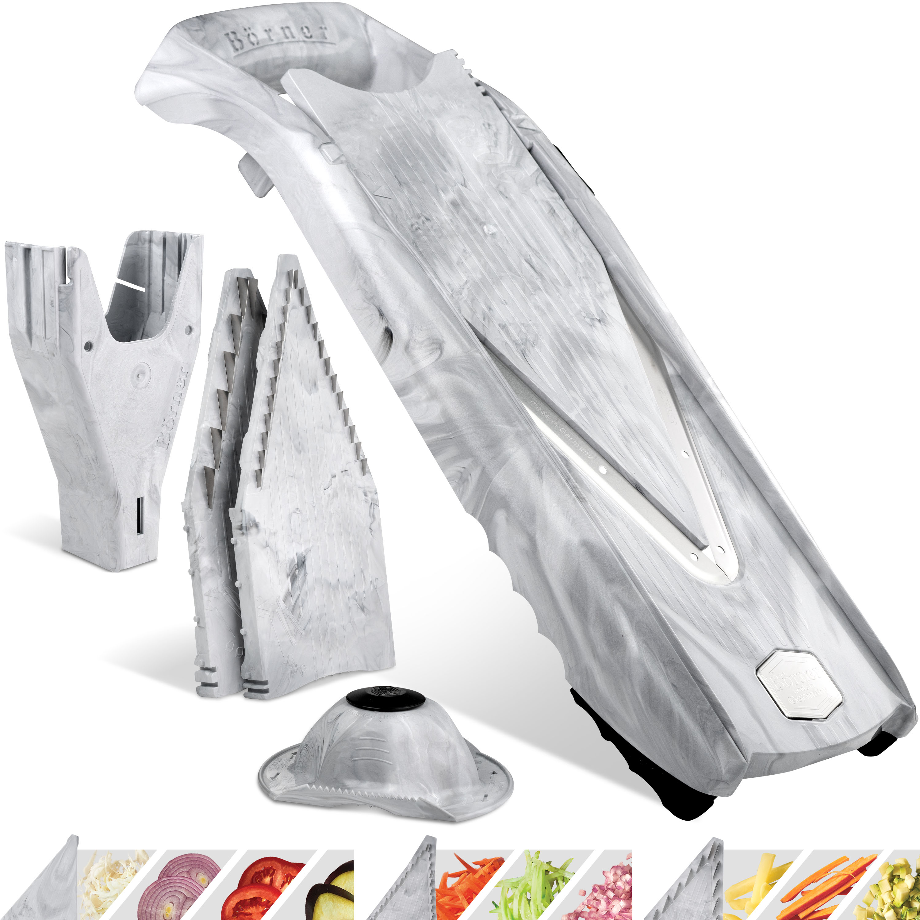 Börner Mandoline V5 Powerline - Starter Set - Marble Hell - Limited Edition