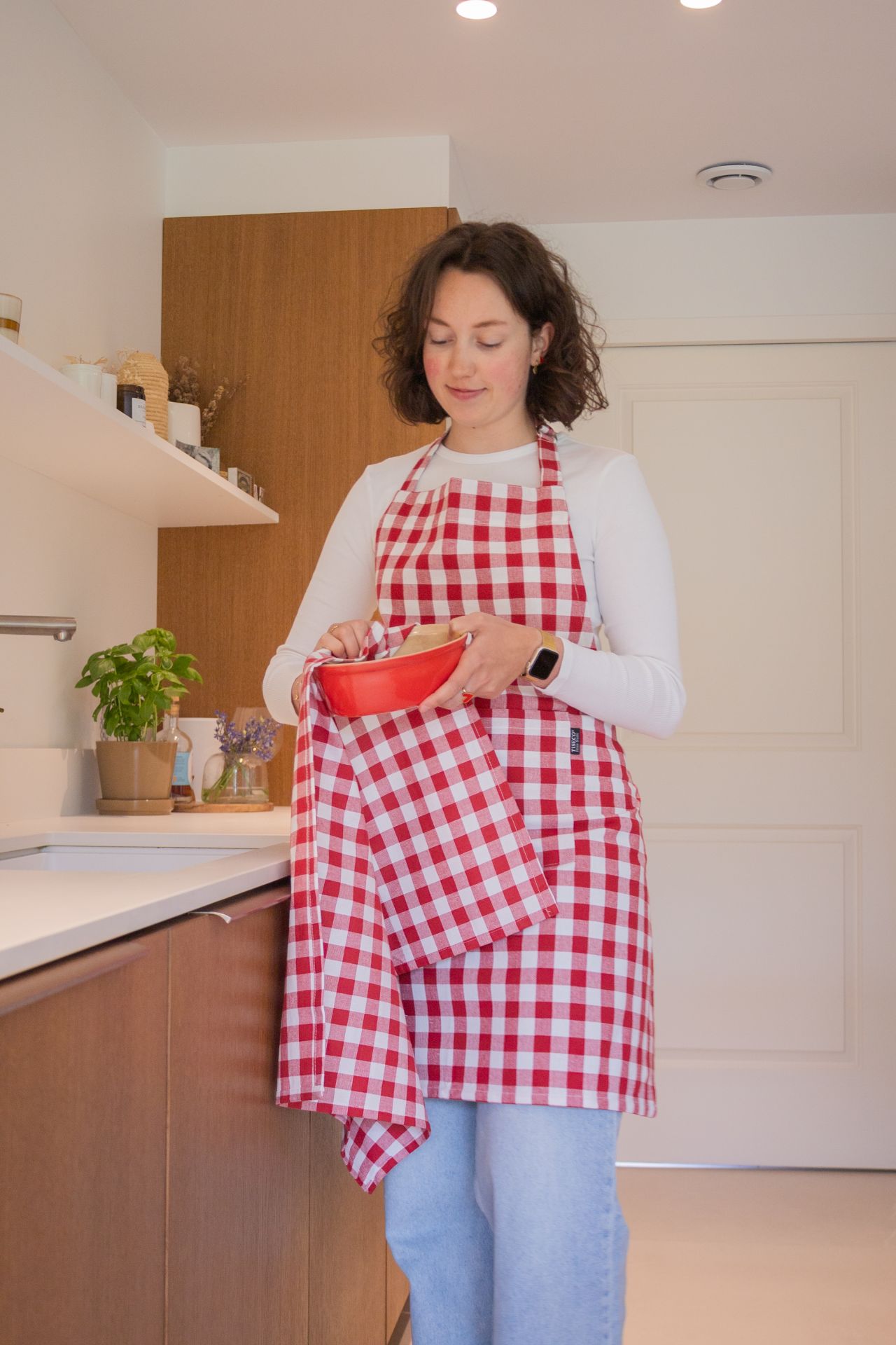 Tiseco Gingham Keukenhanddoek - 50 x 70cm - 100% katoen - 2 Stuks