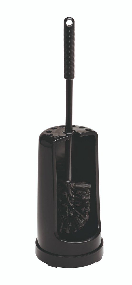 Brosse de toilettes Haug avec support – Brosse de toilettes noire pour des toilettes hygiéniques