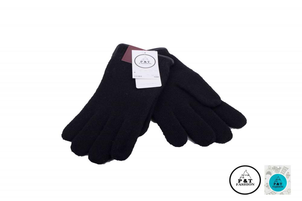 P&T Heren Handschoenen - Wol - Zwart