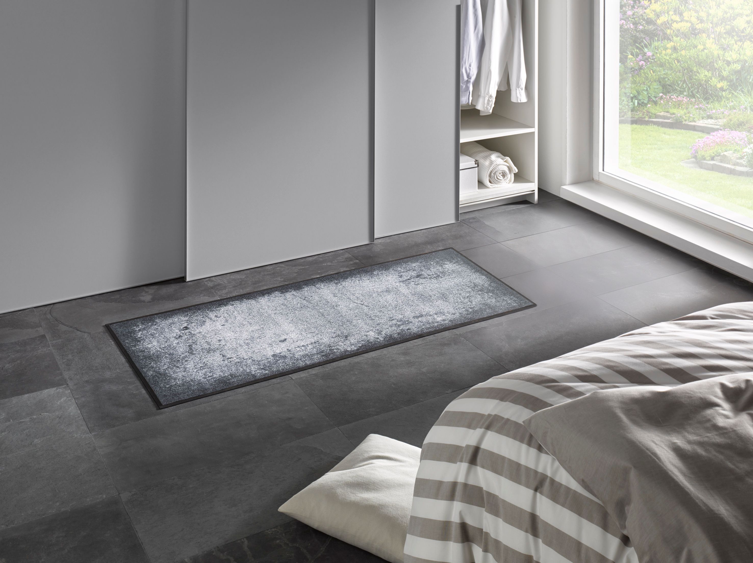 Kleen-Tex Wash+Dry Design Wasbare Deurmat - Loper - Shades of Grey