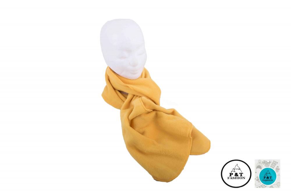 P&T Lange Fleece Sjaal - Oker - 28 x 200cm