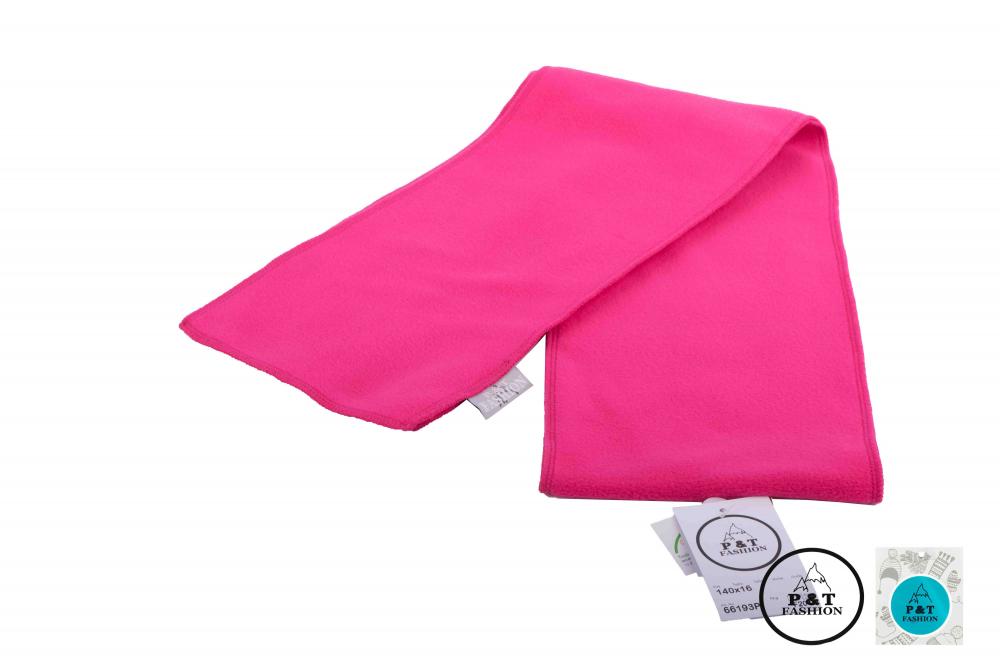 P&T Kinder Sjaal - Micro Fleece - Fuchsia - 140 x 16 cm