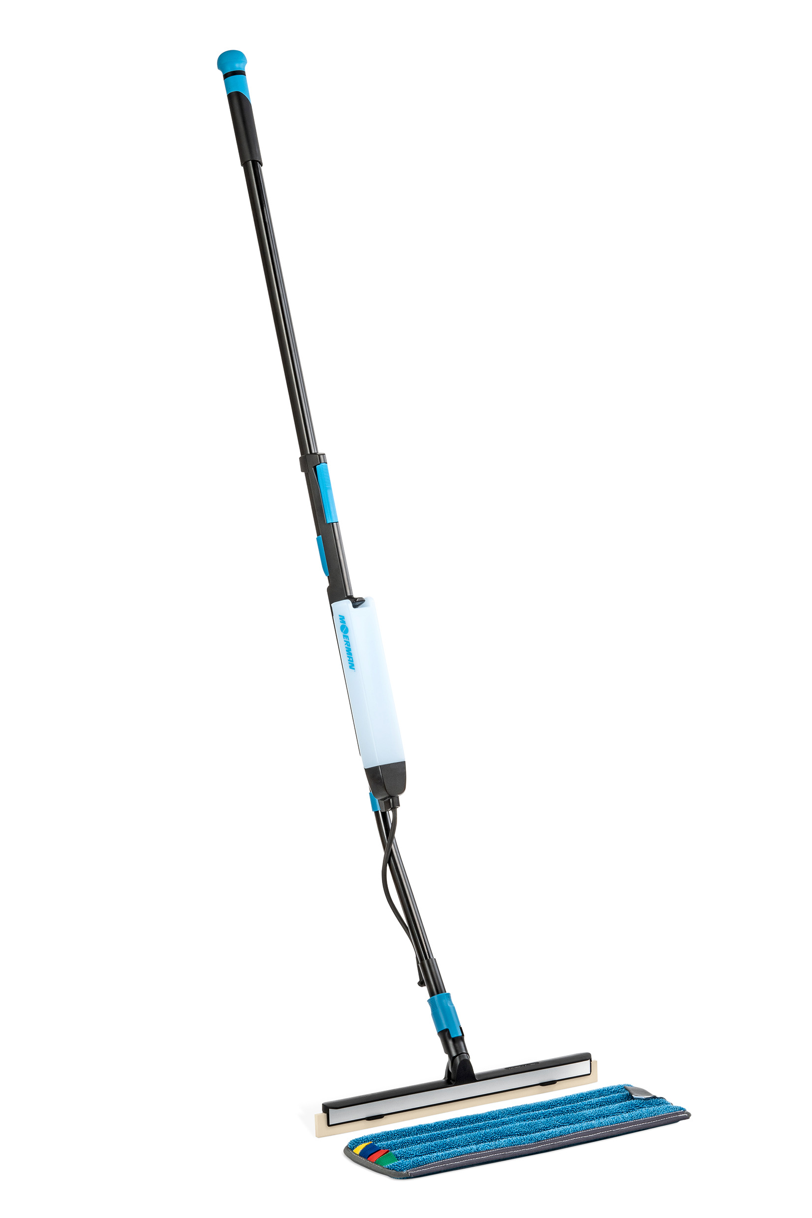 Moerman Carabao Curved Vloermop Set met Spraysteel - Microvezel Mop en Scrub Mop - Starter Kit