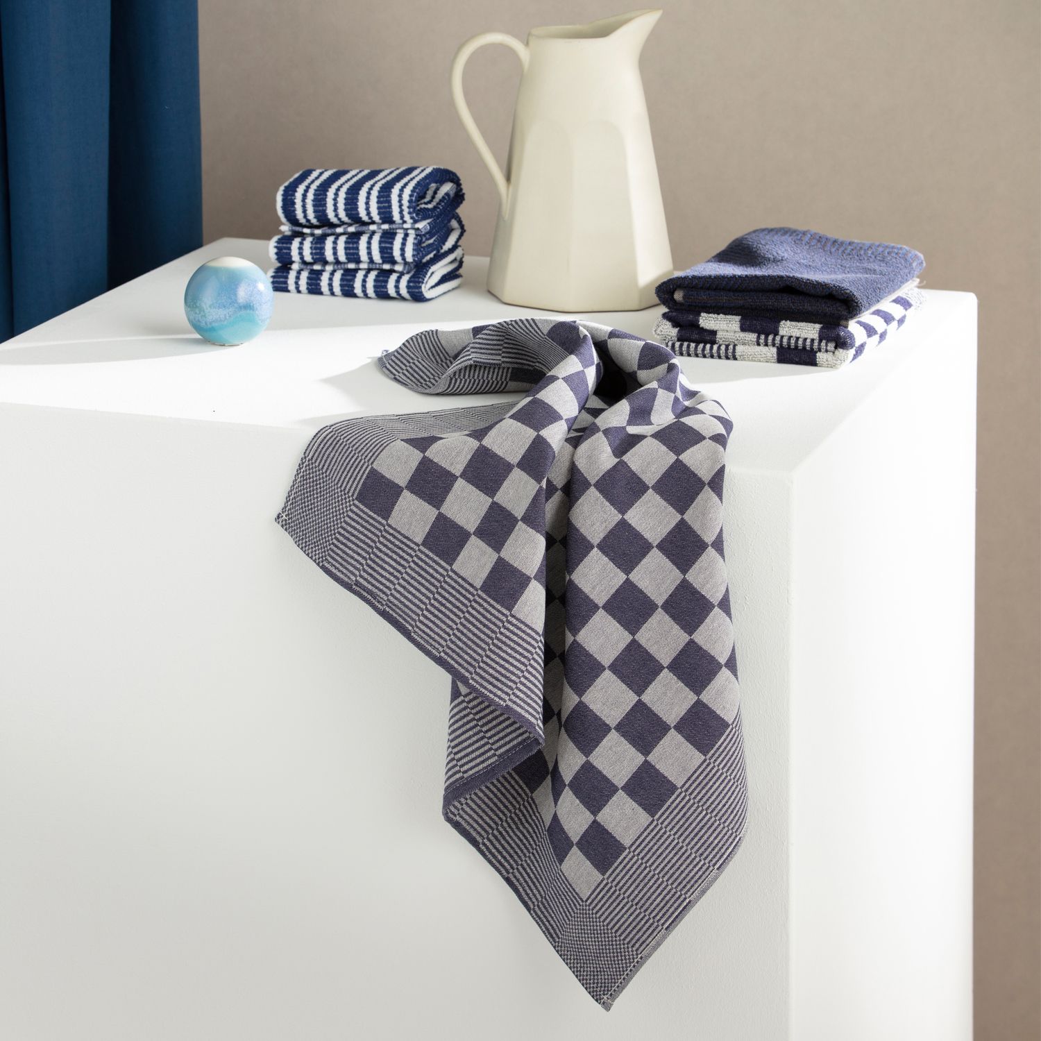 DDDDD Barbecue Tea Towel – Checked Kitchen Towel – 65 x 65 cm – 100% Cotton