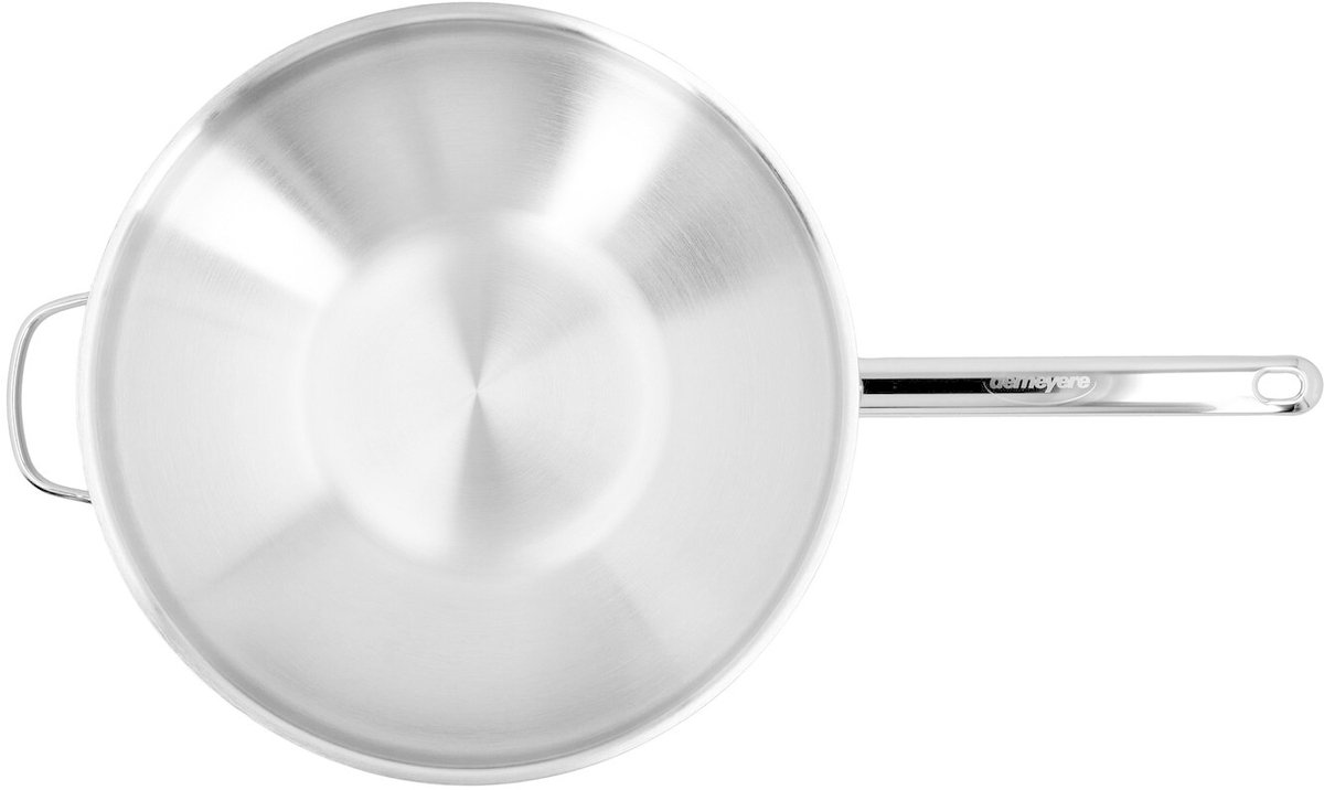 Demeyere Apollo 7 Flat-Bottomed Wok with Counter-Grip – Ø 32cm + Free Wok Spatula
