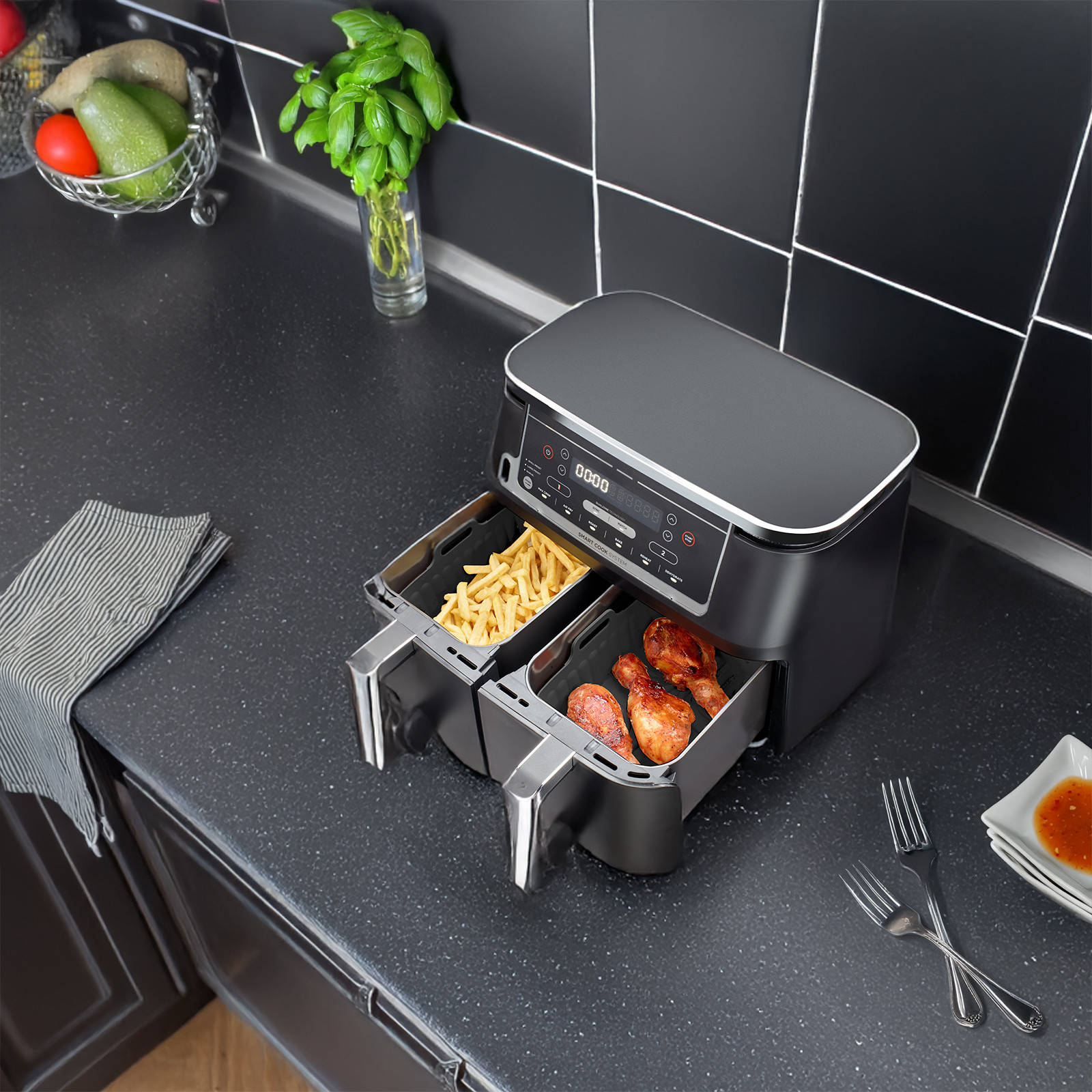 Westmark Siliconen Bakvorm voor Airfryer - 21,5 x 13,5 x 7cm - Herbruikbaar en Duurzaam