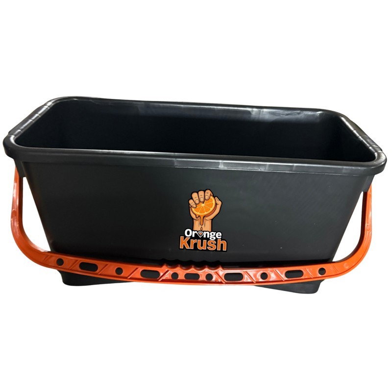 Maykker Professionele Emmer met Oranje Handvat - Zwart - 22L