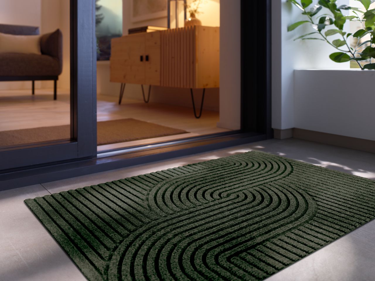 Kleen-Tex Dune Deurmat voor binnen en buiten - Loop midnight green