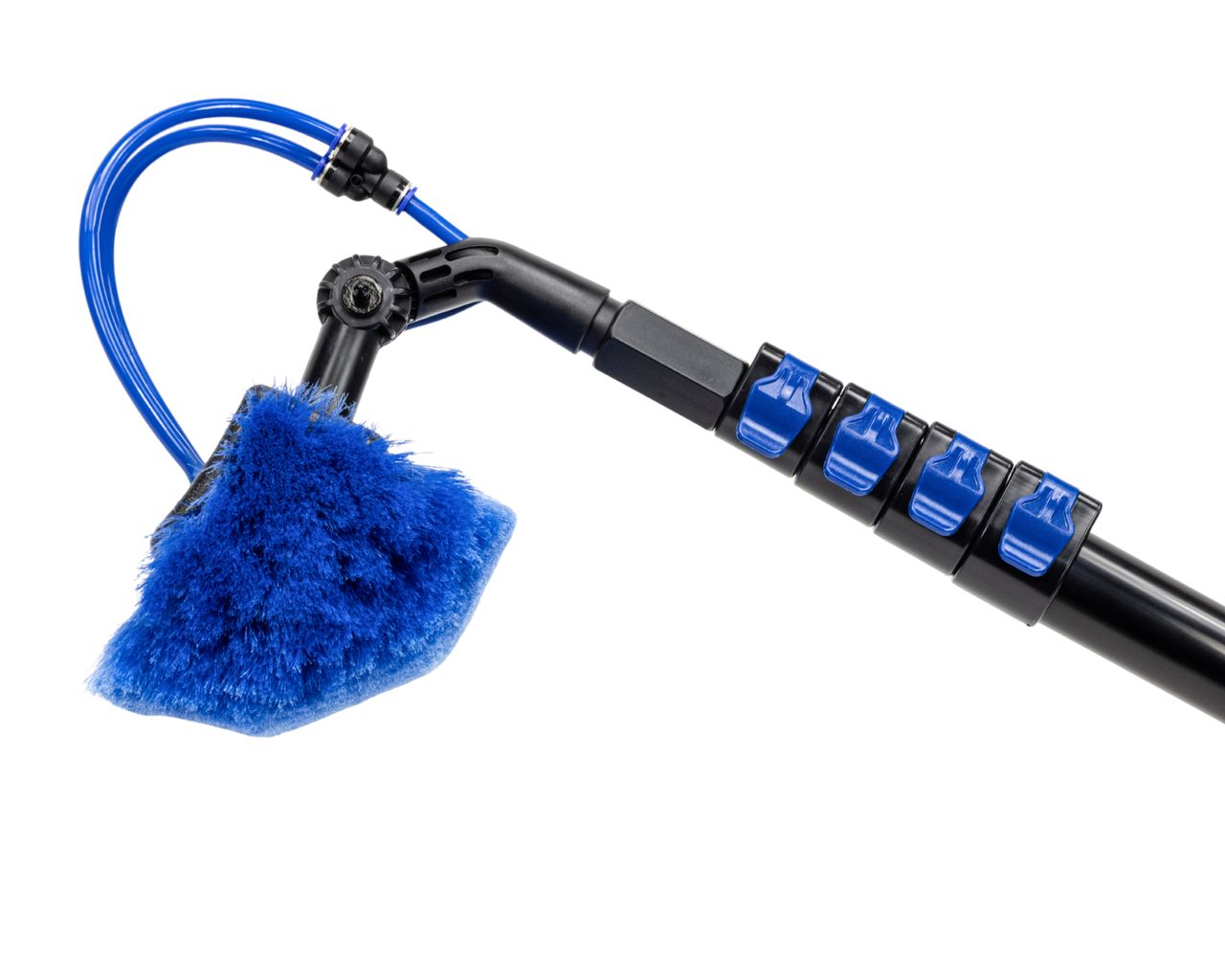 D&L Hoekadapter met Waterdoorvoer - Zwart/Blauw