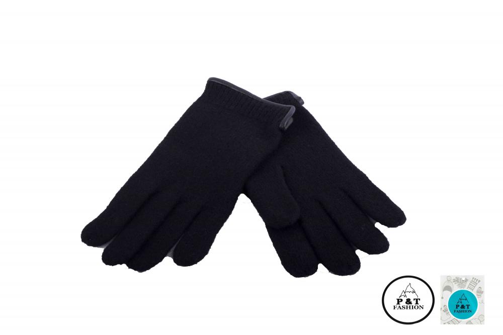 P&T Heren Handschoenen - Wol - Zwart