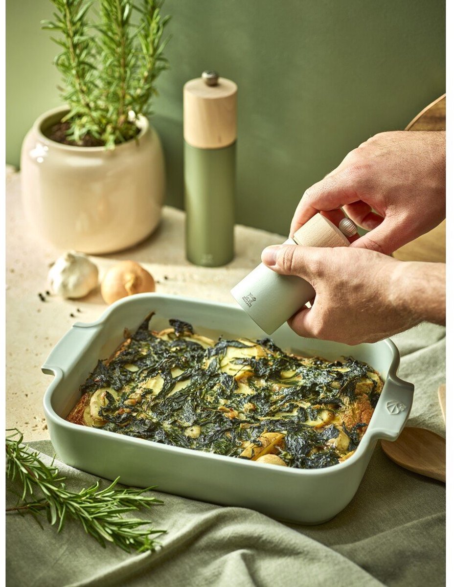 Peugeot Appolia Rechthoekige Keramische Ovenschaal - Saliegroen - 36cm