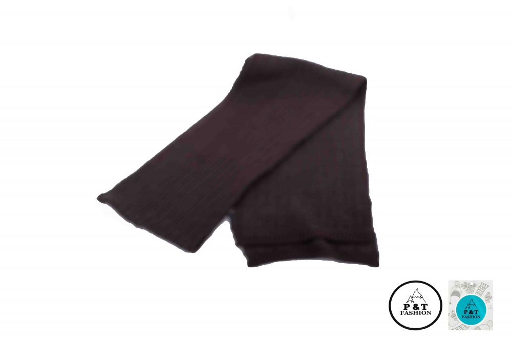 P&T Sjaal Streep - Donker Bruin - 180x20cm