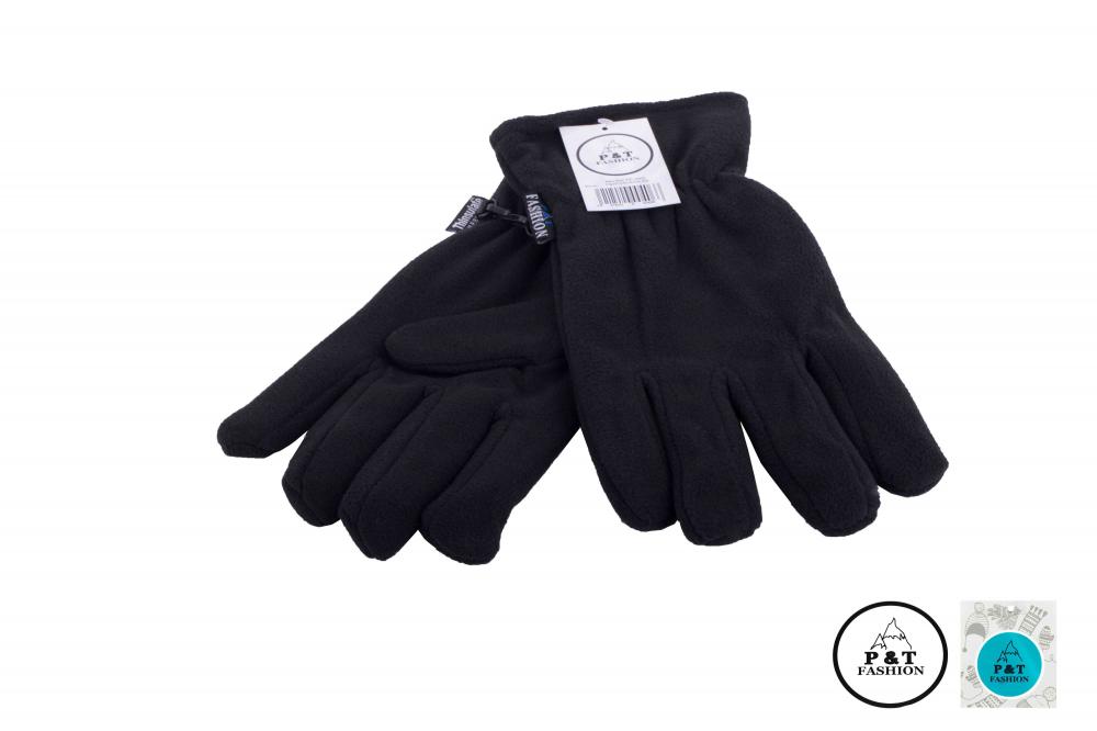 Gants P&T pour femmes - Polaire + Thinsulate - Noir