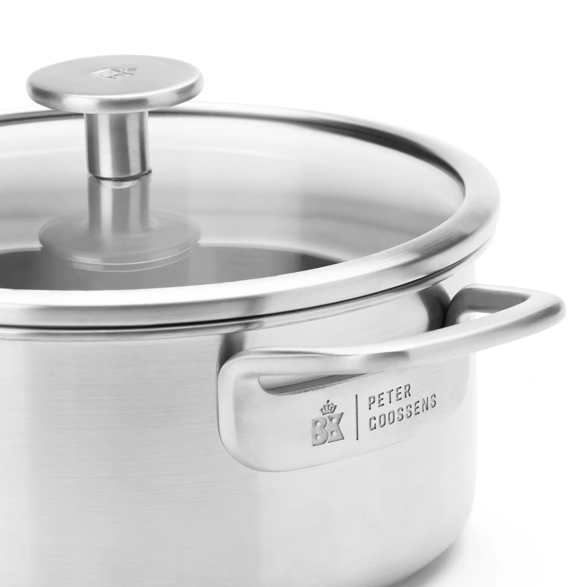 BK Peter Goossens Maestro 3PLY Kookpot RVS met Glazen Deksel - PFAS vrij