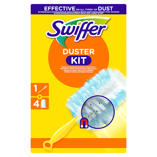 Swiffer Duster Plumeau set - 1 Handvat + 4 Navullingen