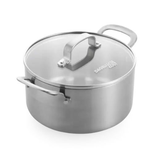 Dagelijkse Kost Jeroen Meus Proline 3PLY Kookpot met Glazen Deksel - Professioneel 3-Laags Roestvrij Staal - PFAS vrij