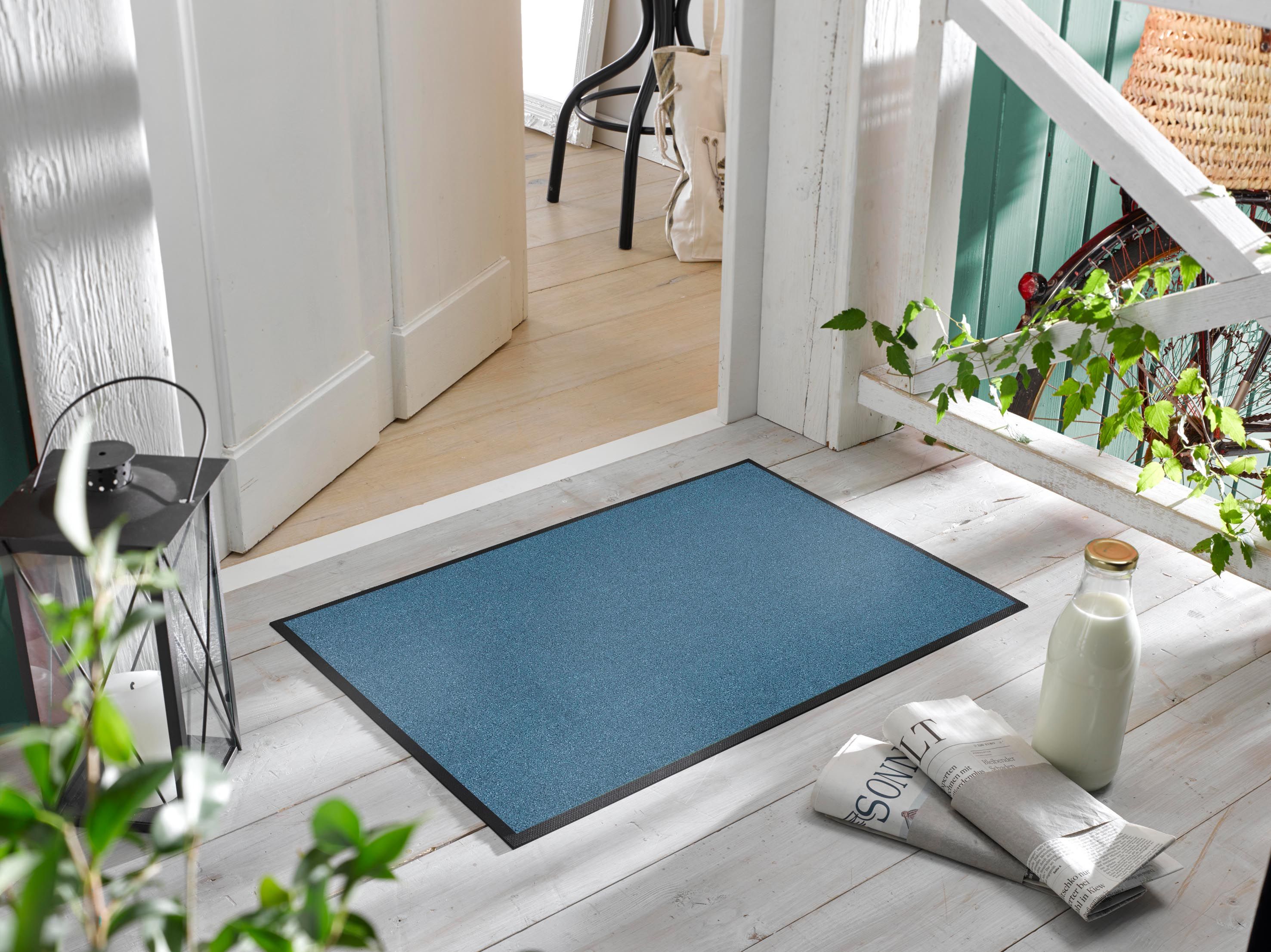 Kleen-Tex Wash+Dry Trend-Colour Wasbare Deurmat - Steel Blue