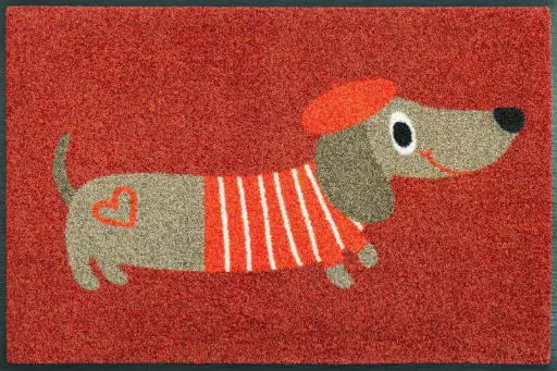 Kleen-Tex Wash+Dry Wasbare Deurmat - Monsieur Chien - 50x75cm