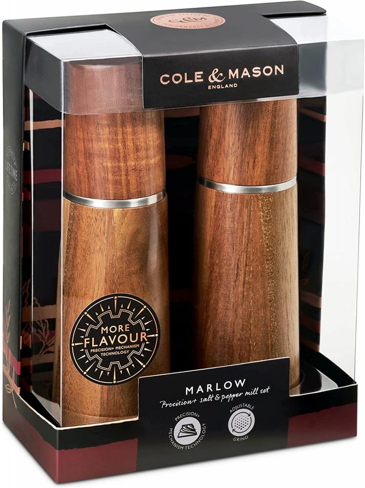 Moulin à poivre et à sel Cole & Mason Marlow Acacia - 18,5 cm - Bois