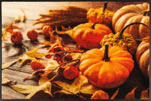 Kleen-Tex Wash+Dry Wasbare Deurmat - Pumpkin Glow - 50 x 75cm