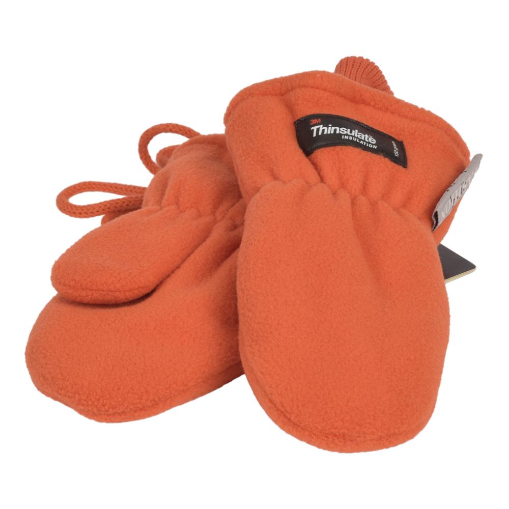 P&T Wanten Kinderen met Touwtje - Fleece - Thinsulate Voering - Donker Oranje