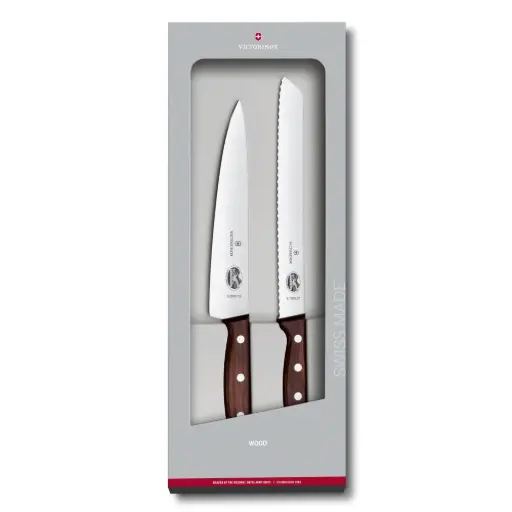 Victorinox Wood Keukenmessen Set 2-delig - Heft Esdoornhout - Geschenkdoos