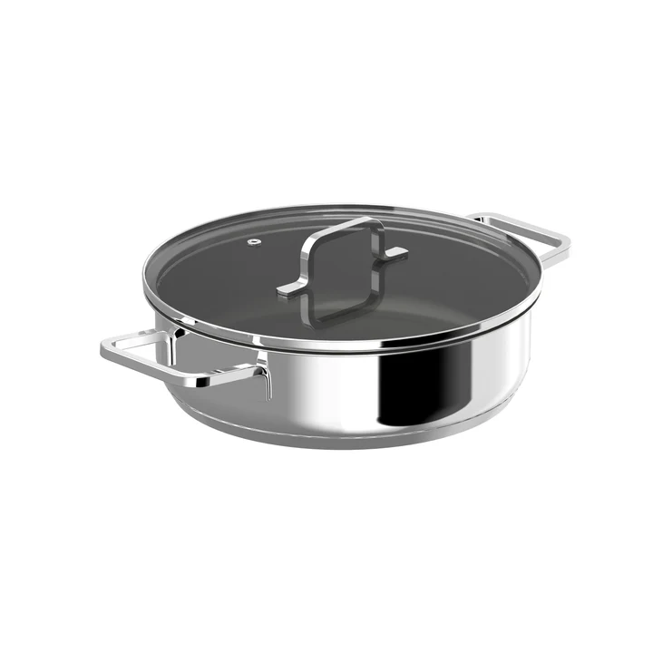 BergHOFF DiNA Sauteerpan met Glazen Deksel Helix - Ø 26cm - PFAS vrij