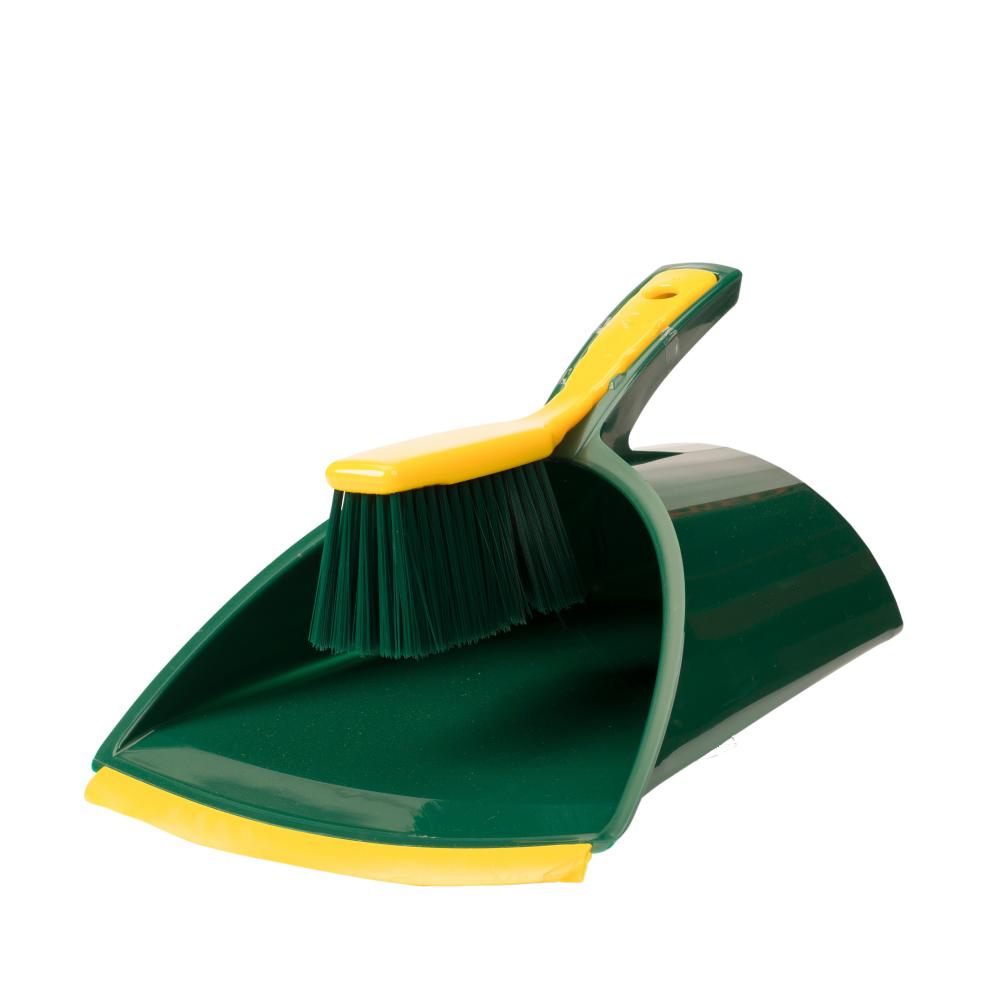 Pelle et brosse avec grand bac de récupération